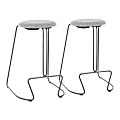 LumiSource Finn Counter Stools, Charcoal Seat/Gray Frame, Set Of 2 Stools 1 thumbnail image