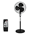 Black+Decker 18" Pedestal Stand Fan, 52"H x 16-1/2"W x 16-1/2"D, Black