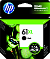 HP 61XL Black High-Yield Ink Cartridge, CH563WN