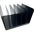Huron Vertical Desk Organizer, 5 Compartment(s), Vertical, 7.75"H x 11"W x 12.50"D, Durable, Black, Steel 1 thumbnail image
