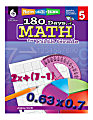 Shell Education 180 Days of Math Practice, Grade 5 1 thumbnail image