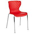 Flash Furniture Lowell Contemporary Design Plastic Stack Chair, Red 1 thumbnail image