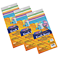 Creativity Street Kraft Bags, 6" x 3-5/8" x 11", Assorted Pastel Colors, 28 Bags Per Pack, Set Of 3 Packs