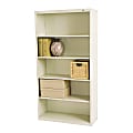 Tennsco Metal 5-Shelf Bookcase, Putty