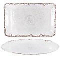 Laurie Gates Mauna 2-Piece Melamine Serving Tray Set, White 1 thumbnail image