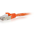 C2G-30ft Cat6 Snagless Shielded (STP) Network Patch Cable - Orange - Category 6 for Network Device - RJ-45 Male - RJ-45 Male - Shielded - 30ft - Orange