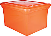 Office Depot® Brand Plastic File Tote Lid, Orange 1 thumbnail image