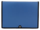 Office Depot® Brand Plastic Expanding File, 7 Pocket, Expansion 6", 8 1/2" x 11", Letter, Dark Blue, Pack of 1