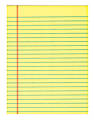 Office Depot® Brand Glue-Top Writing Pad, 8 1/2" x 11", Legal Ruled, 50 Sheets, Canary 1 thumbnail image