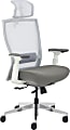 True Commercial Pescara Ergonomic High-Back Executive Chair, Light Gray/Off-White 1 thumbnail image