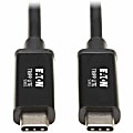 Tripp Lite Thunderbolt 3 Cable 40 Gbps Active 5A 100W PD 4K USB C M/M 1M - First End: 1x USB Type C Male Thunderbolt 3 - MTB301M5AAB 1 thumbnail image