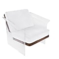 Lumisource Float Chair, Clear/White/Walnut