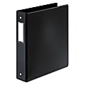 Cardinal® EasyOpen™ 3-Ring Binder With Premier Locking Rings, 1 1/2" Round Rings, 60% Recycled, Black 1 thumbnail image