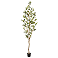 Nearly Natural Olive Tree 82" Artificial Tree With Pot, Green/Black 1 thumbnail image