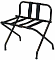 CSL High-Back Luggage Racks With Back Webbing, 26"H x 24"W x 16"D, Black, Pack Of 6 Racks