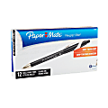 Paper Mate® FlexGrip® Elite™ Retractable Ballpoint Pens, Medium Point, 1.0 mm, Black Barrel, Black Ink, Pack Of 12 Pens