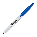 Sharpie® Retractable Permanent Markers, Fine Point, Blue, Box Of 12