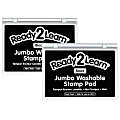 Ready 2 Learn Jumbo Washable Stamp Pads, 4-15/16” x 6-3/4”, Black, Pack Of 2 Pads