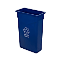 Carlisle TrimLine Recycle Can, 23 Gallons, Blue