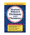 Merriam-Webster's Dictionary And Thesaurus, Trade Paperback