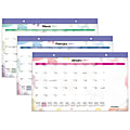 AT-A-GLANCE® Compact Desk Pad Calendar, 11" x 18", 30% Recycled, Watercolor, January–December 2017