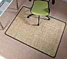 Deflect-O® Harbour Pointe™ Decorative Chair Mat For Carpet, 46"W x 60"D, Jute