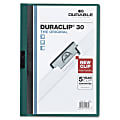 Durable Duraclip® 30 Report Covers, 8 1/2" x 11", Dark Green
