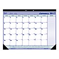 Blueline® Monthly Desk Pad Calendar, 21 1/4" x 16", January-December 2017