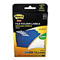 Post-it® Super Sticky Color Removable Inkjet/Laser File Folder Labels, 2/3" x 3 7/16", White, Pack Of 175 1 thumbnail image