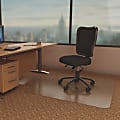 Deflecto Economat for Carpet - Carpeted Floor - 53" Length x 45" Width - Lip Size 12" Length x 25" Width - Vinyl - Clear 1 thumbnail image
