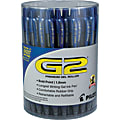 Pilot G2 Retractable Gel Pens, Bold Point, 1.0 mm Point Size, Blue Gel-Based Ink, Clear Barrels, Pack Of 36 Pens