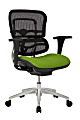 WorkPro® 12000 Series Ergonomic Mesh/Premium Fabric Mid-Back Chair, Black/Lime, BIFMA Compliant