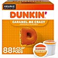 Dunkin' Donuts Coffee K-Cup® Pods, Caramel Me Crazy, Medium Roast, 22 Pods Per Box, Set Of 4 Boxes