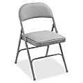 Lorell® Padded Steel Folding Chairs, Beige, Set Of 4 Chairs
