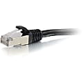 C2G 25ft Cat6 Ethernet Cable - Snagless Shielded (STP) - Black - Category 6 for Network Device - RJ-45 Male - RJ-45 Male - Shielded - 25ft - Black