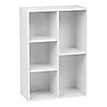 IRIS 35"H 5-Compartment Organizer Bookcase, White