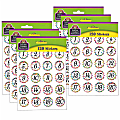 Teacher Created Resources® Stickers, Confetti Numbers, 120 Stickers Per Pack, Set Of 6 Packs