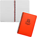 Rite in the Rain All-Weather Spiral Notebooks, Side, 4-5/8" x 7", 64 Pages (32 Sheets), Orange, Pack Of 6 Notebooks 1 thumbnail image