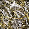 Partners Brand White and Gold Metallic Blend Crinkle PaPer, 10 lbs Per Case