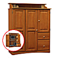 Office Depot® Brand Ansley Park Computer Armoire, 55"H x 43 15/16"W x 21 11/16"D, Inspire Cherry