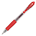 Pilot® G-2™ Retractable Gel Pen, Extra Fine Point, 0.5 mm, Clear Barrel, Red Ink