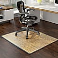 Deflect-O® Harbour Pointe Decorative Chair Mat, For Hard Floors, 46"W x 60"D, Jute