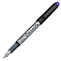 Pilot® Varsity Disposable Fountain Pen, Medium Point, Black Barrel, Purple Ink