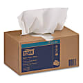 TORK Basic Paper Wiper, Pop-Up Box - 1 Ply - 3.54" x 4.06" - White - Fiber - 250 / Pack 1 thumbnail image