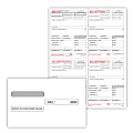 ComplyRight® W-2 Tax Form Set, Recipient Copy Only, 4-Up (Box), 8-1/2" x 11", Pack Of 25 Forms And Envelopes