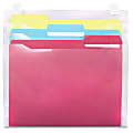 Letter-Size Panel Wall Pockets, 3 Files, Clear