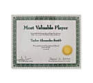 Advantus Panel Wall Acrylic Certificate Holder - Holds 11" x 8.50" Insert - Horizontal, Vertical - Hook - 1 Each - Acrylic - Clear