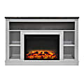 Cambridge® Seville Electric Fireplace With Enhanced Log Insert And Mantel, White 1 thumbnail image