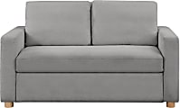 Lifestyle Solutions Serta Campbell Convertible Sofa, 35-1/2"H x 66-1/8"W x 37"D, Gray/Natural