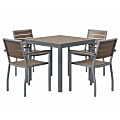 KFI Studios Eveleen 5-Piece Outdoor Patio Set, Silver/Mocha 1 thumbnail image